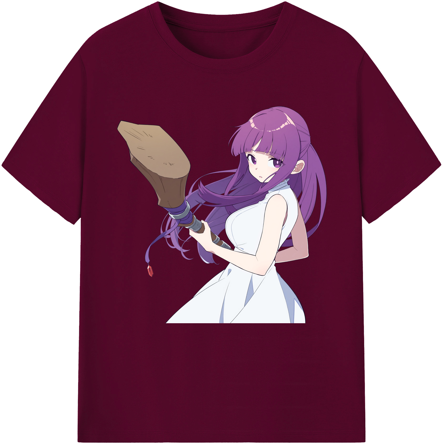 （画像用） 葬送のフリーレン Frieren レディースカジュアルプリントTシャツ（綿100％）